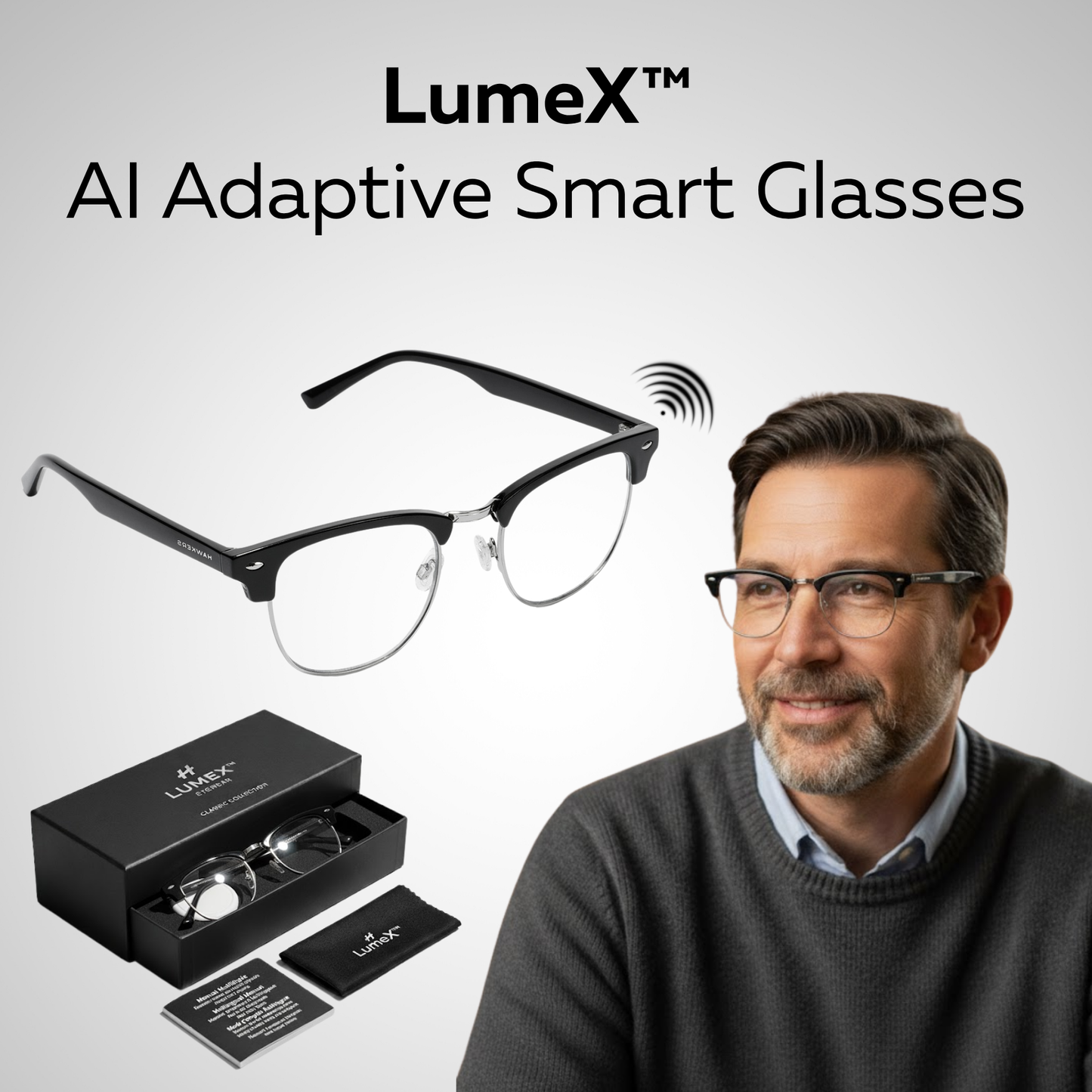 LumeX™ AI-Adaptive Smart Glasses