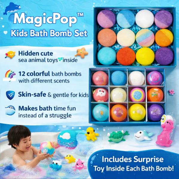 MagicPop™  12PCS Bath Bomb with Surprise Toy Inside