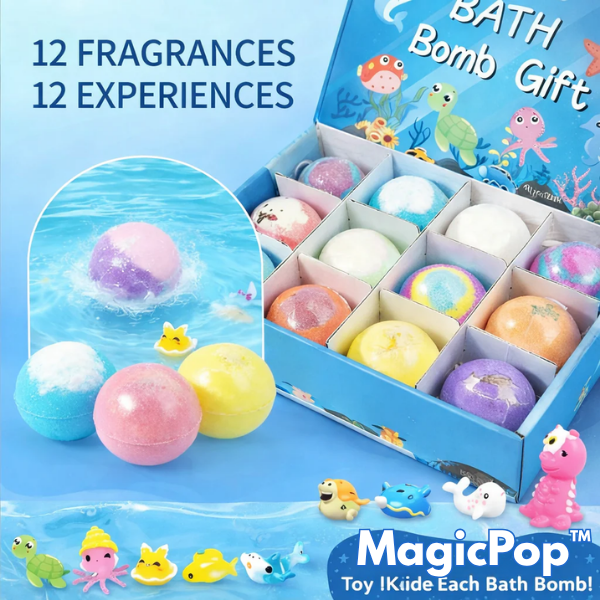 MagicPop™  12PCS Bath Bomb with Surprise Toy Inside