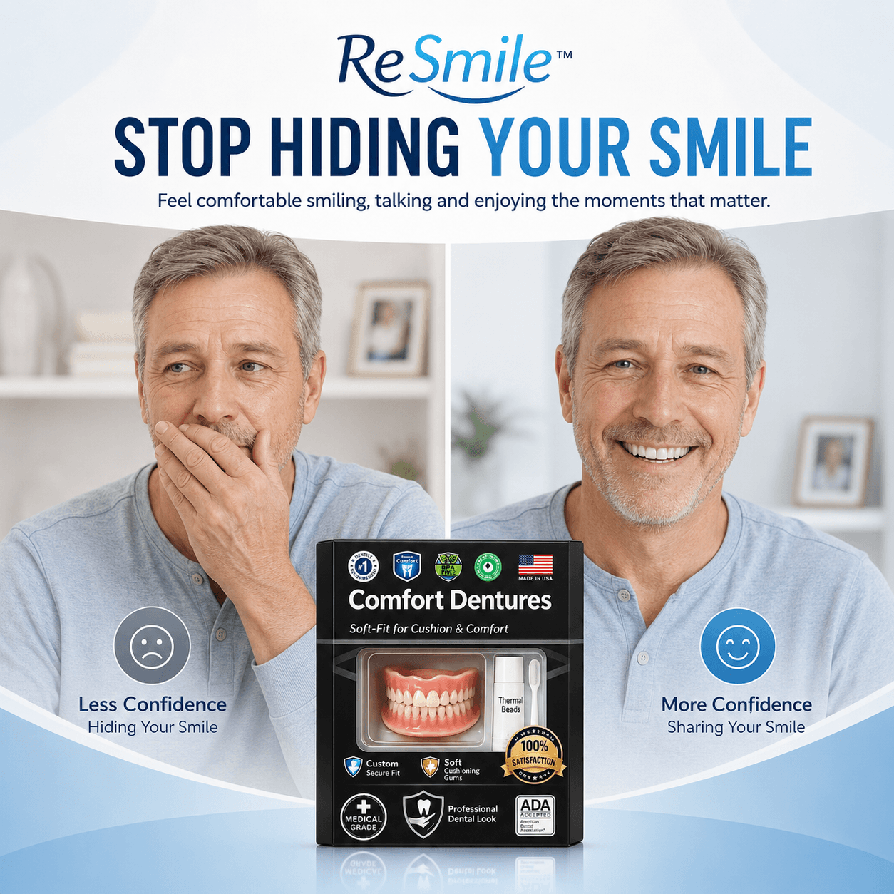 ReSmile™ Moldable Silicone Dentures Kit