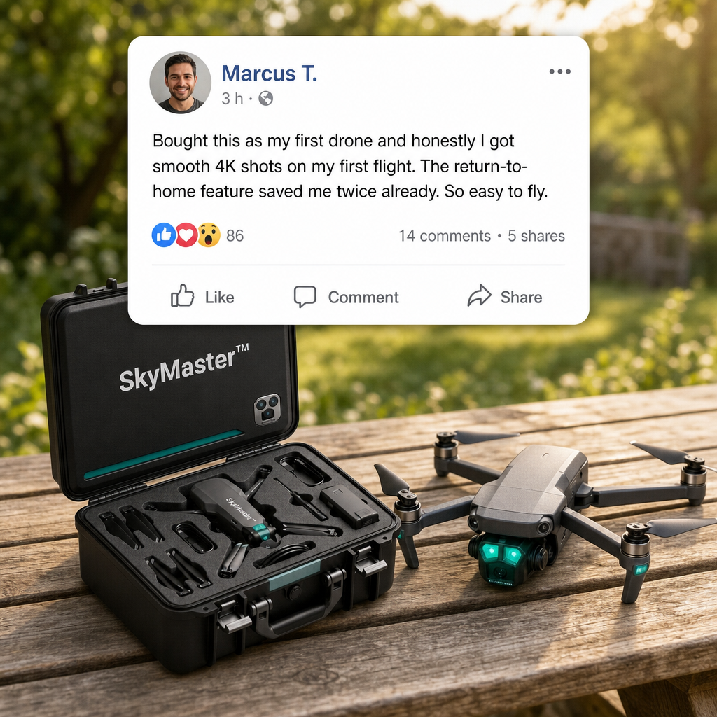 SkyMaster™ Foldable 4K Camera Drone with Gimbal