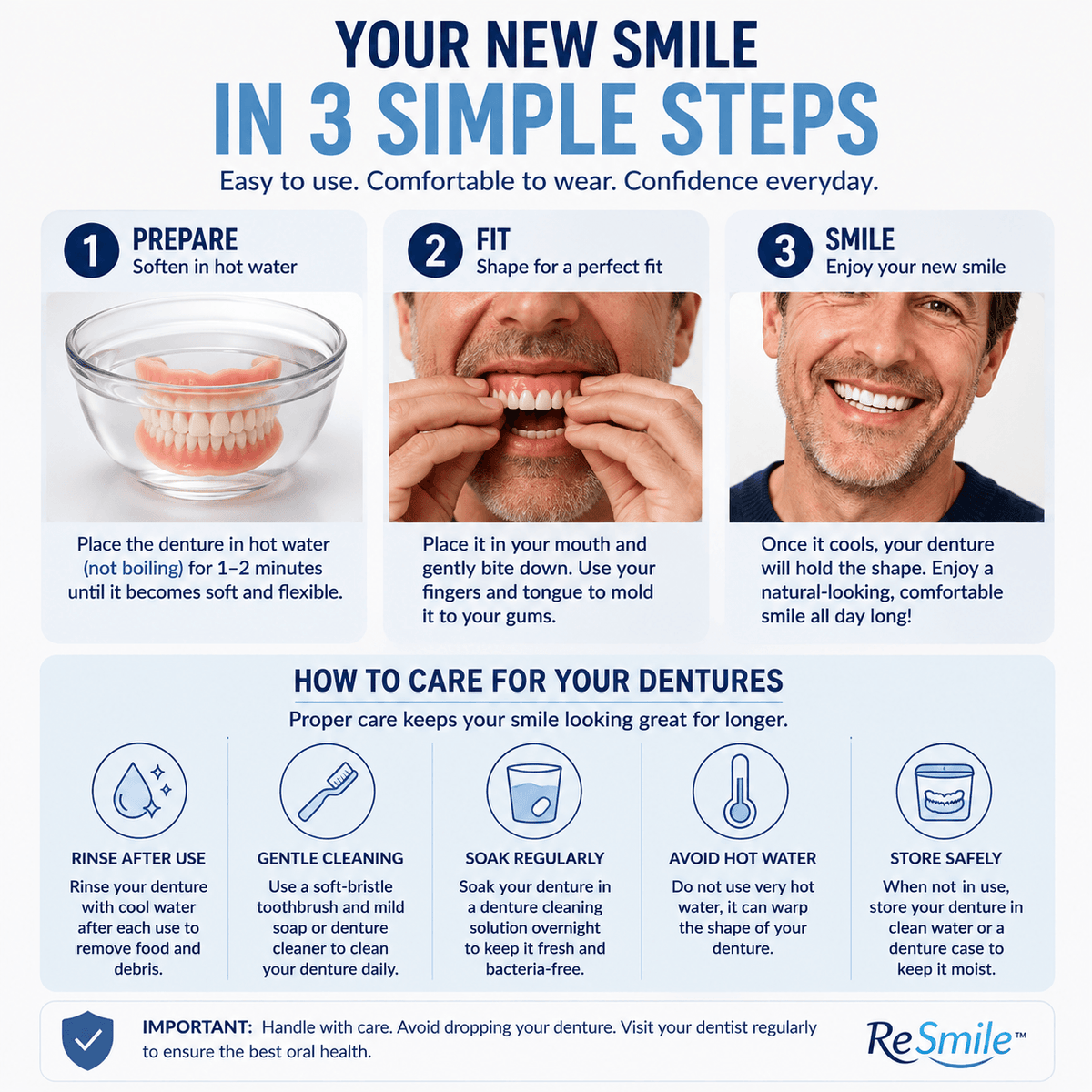 ReSmile™ Moldable Silicone Dentures Kit