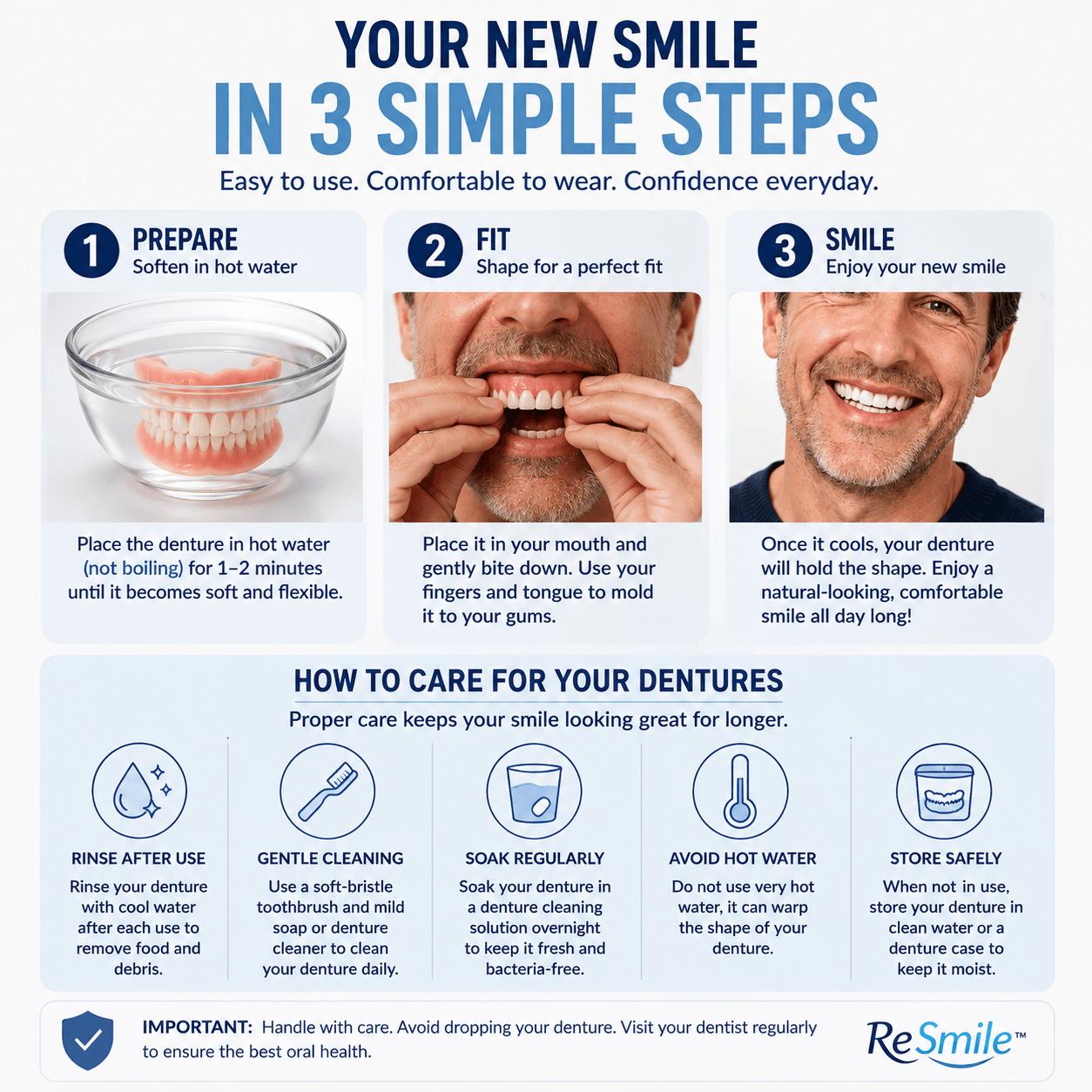 ReSmile™ Moldable Silicone Dentures Kit