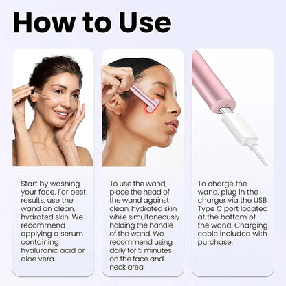 Derm™- 4-in-1 LED Red Light Therapy Facial Wand
