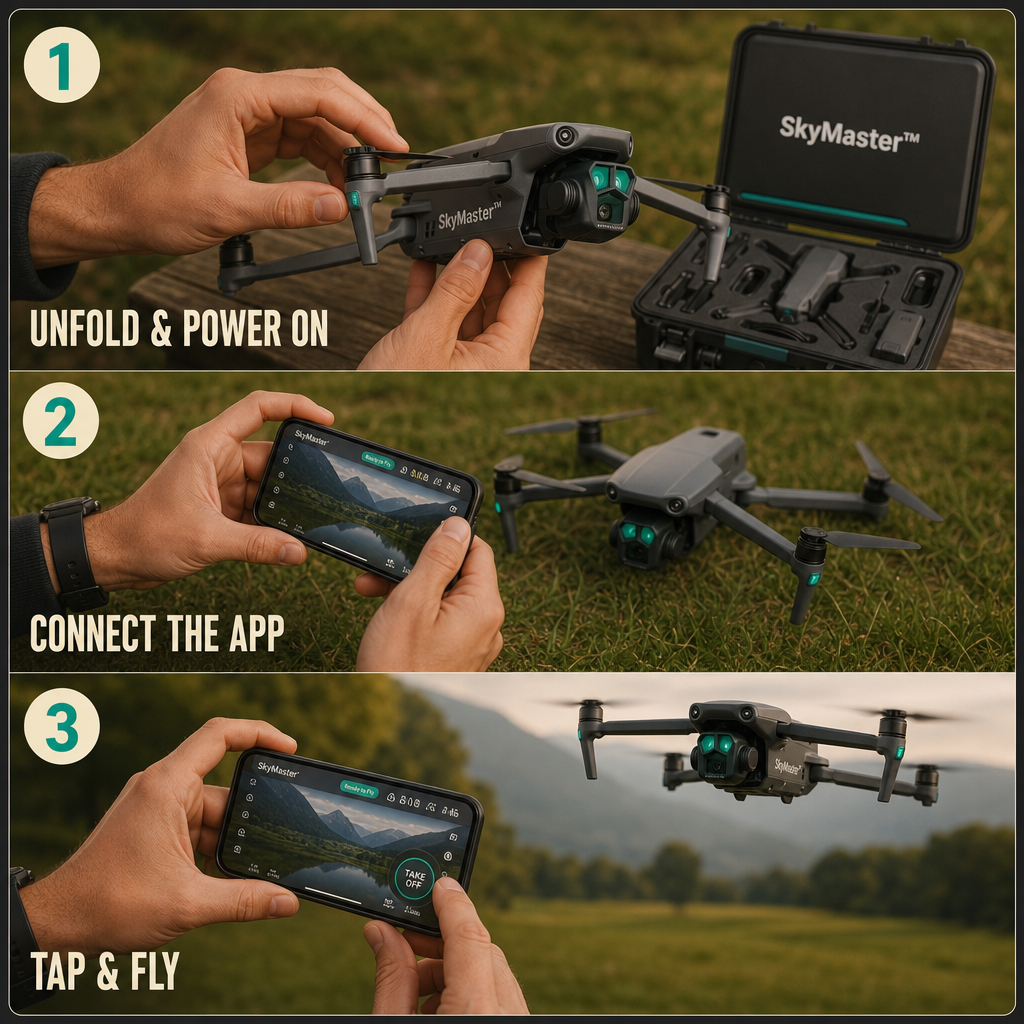 SkyMaster™ Foldable 4K Camera Drone with Gimbal