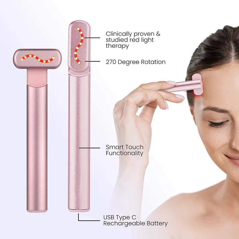 Derm™- 4-in-1 LED Red Light Therapy Facial Wand