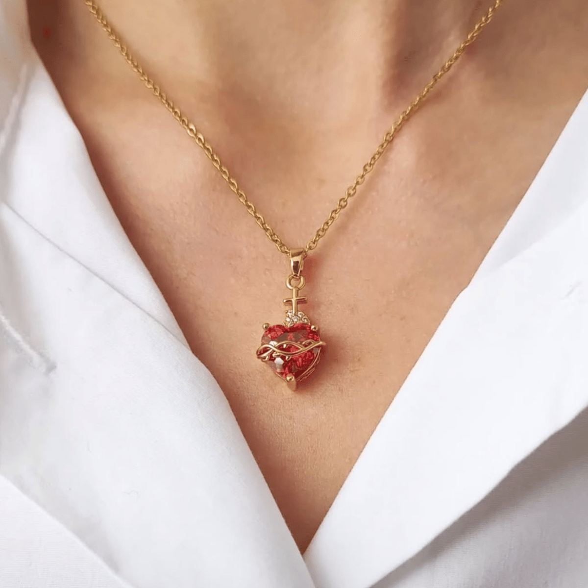 Redeemer Heart™ Sacred Necklace – A Symbol of Christ’s Sacrifice, Faith, and Mercy