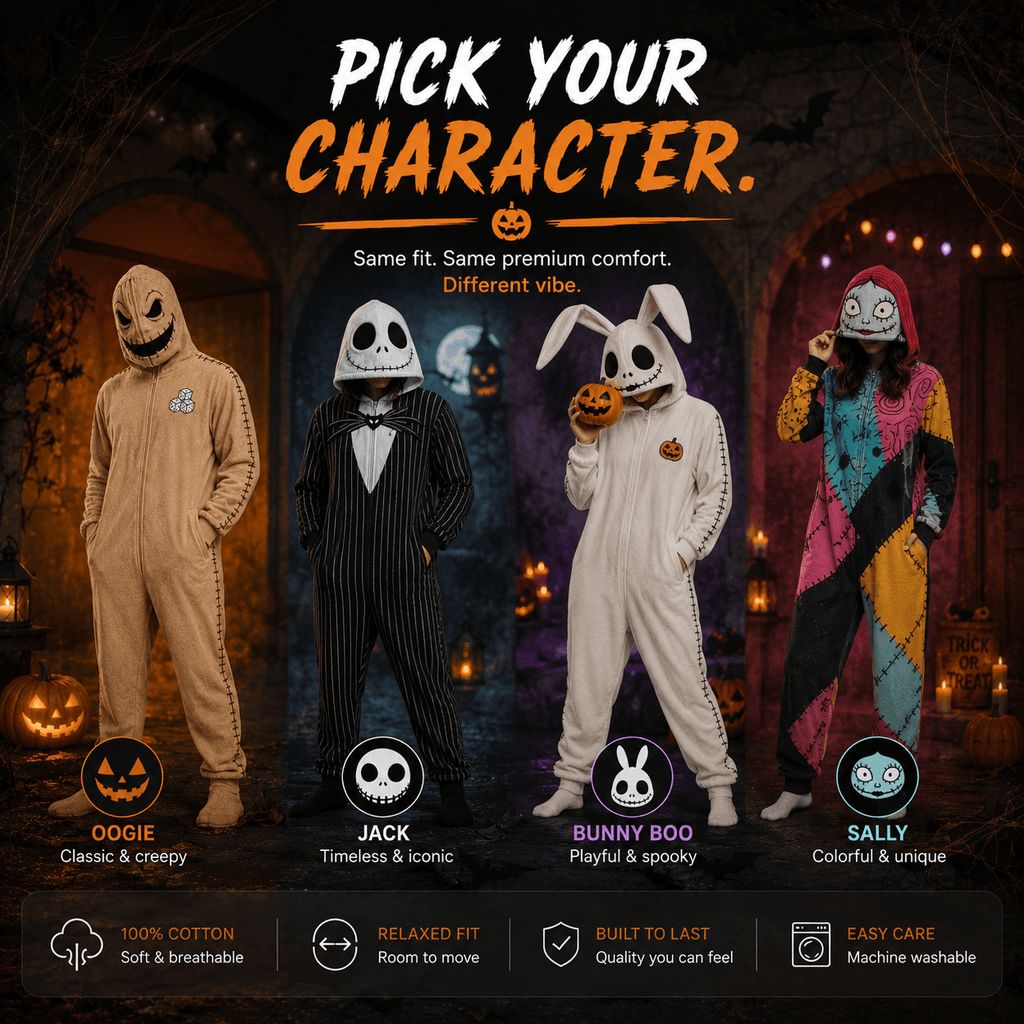 Spookysnug™ Full-Body Halloween Character Onesie