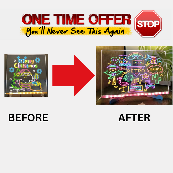 Upgrade your Glowy™- NeonArt LED Board To The Largest Size