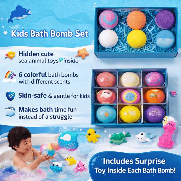 SplashPal™: Rainbow Bath Bombs with Surprise Friends
