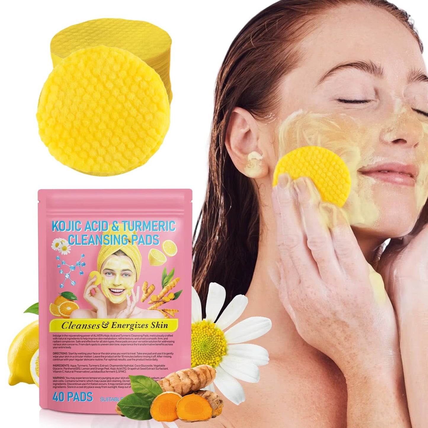 Gloxy™- Cleansing glow pads (Kojic + Turmeric)