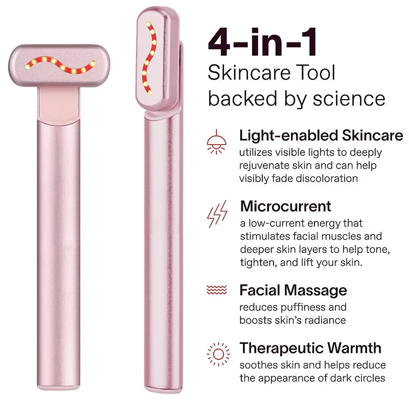 Derm™- 4-in-1 LED Red Light Therapy Facial Wand