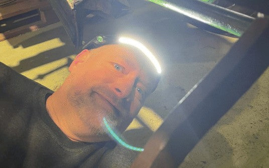 Working under a car with HALO