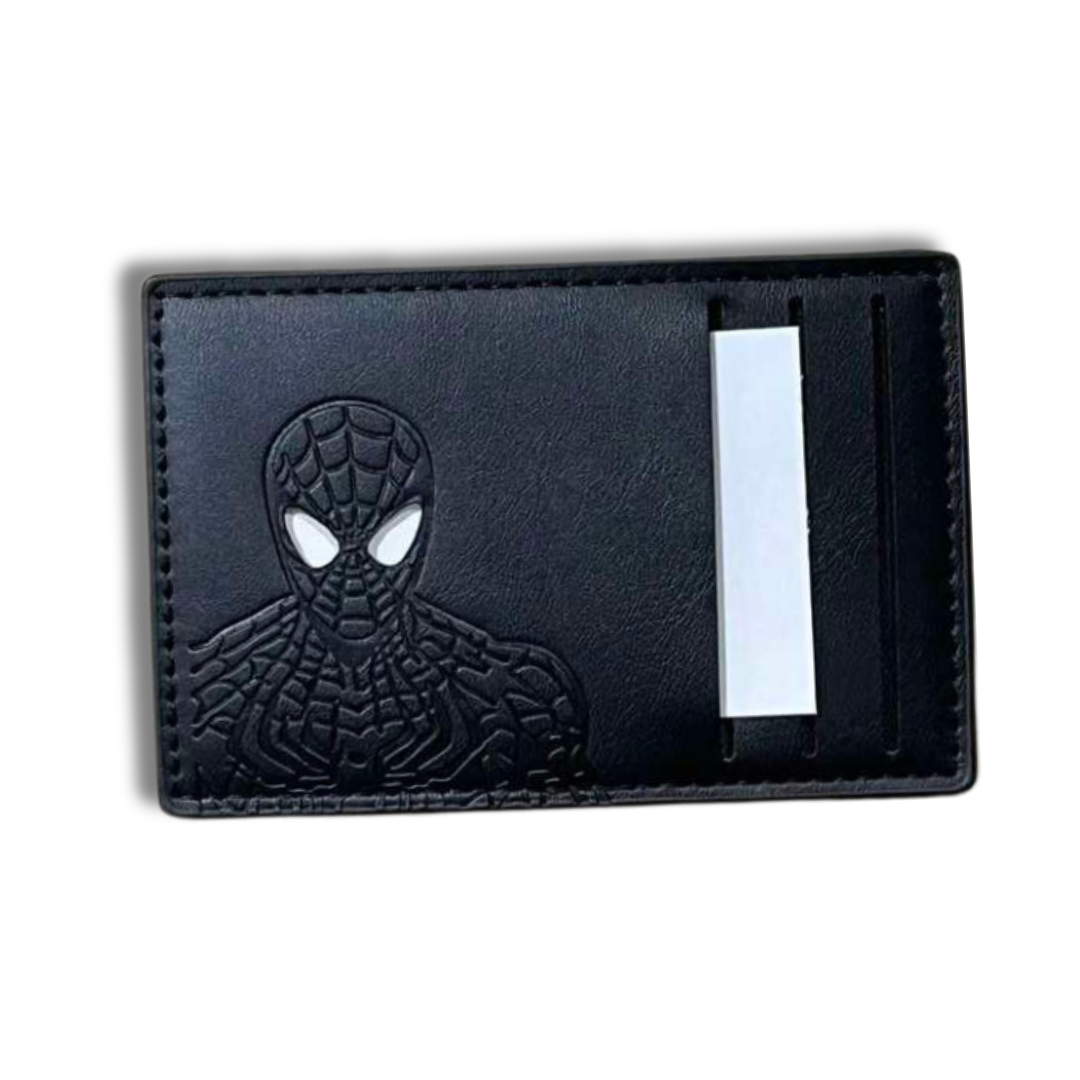 MaskID Spiderweb embossed wallet in black