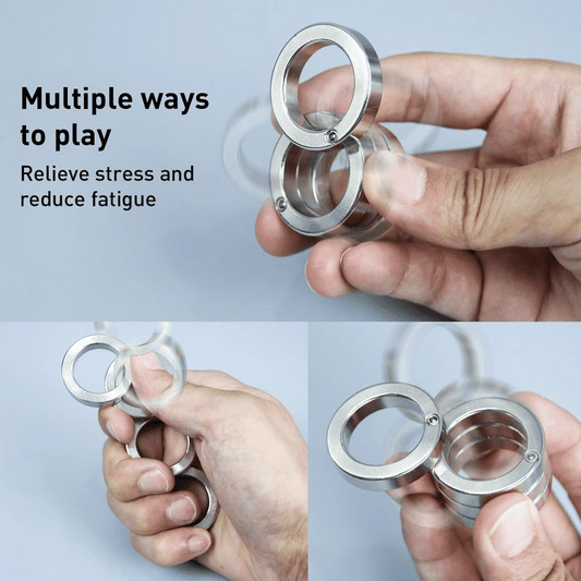 Orbitik™ Minimalist metal rings engineered to spin away anxiety