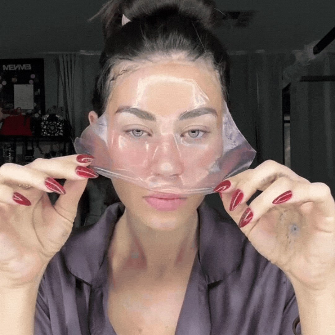 Peeling off the mask once it has turned clear