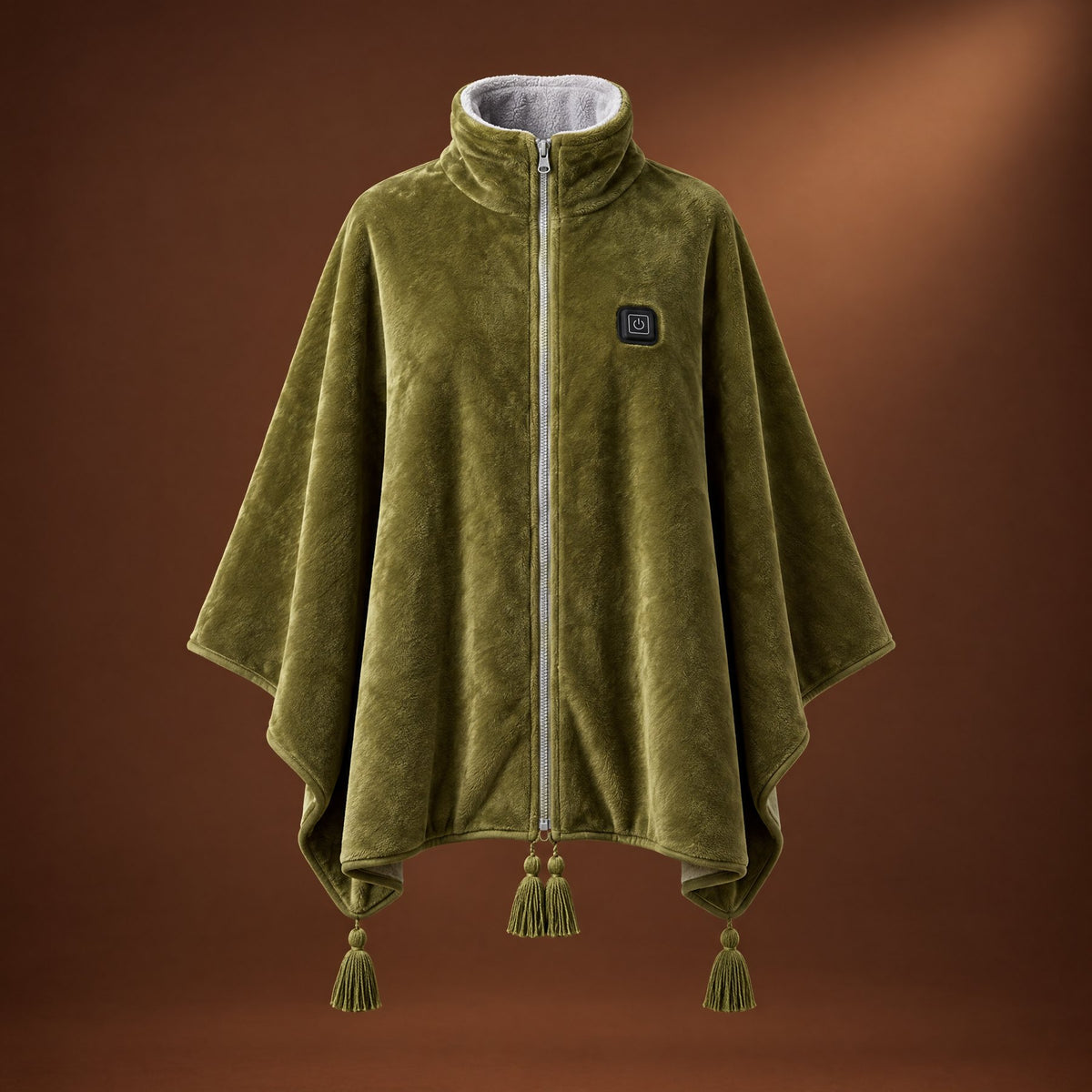 Vela heated cape in olive
